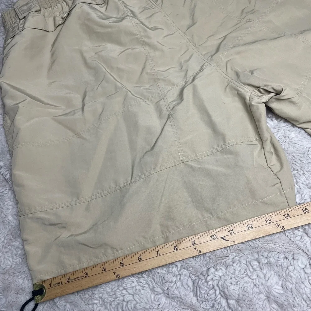 AFTCO Mens Fishing Shorts Tan Khaki Original Handcrafted Size 46 Nylon Cargo
